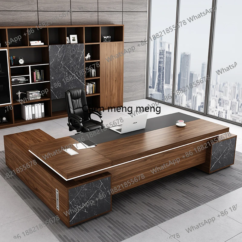 

Desktop Asthetic Executive Desk Corner Manager Computer L Shaped Desks Work Luxury Mesas De Escritorio Furniture