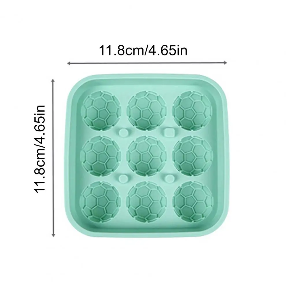 Chocolate Jelly Mold Football-shaped Silicone Ice Cube Mold Dust-proof Water-draining Ice Ball Tray Food-grade for Parties