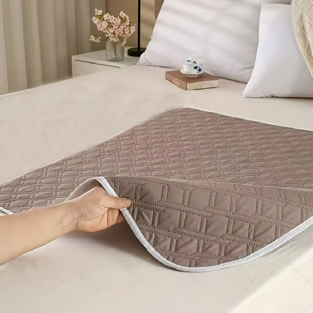 Washable Adult Care Urine Pads Breathable Stain-resistant Menstrual Leak-Proof Sheet Pad Rhombus Quilted Waterproof