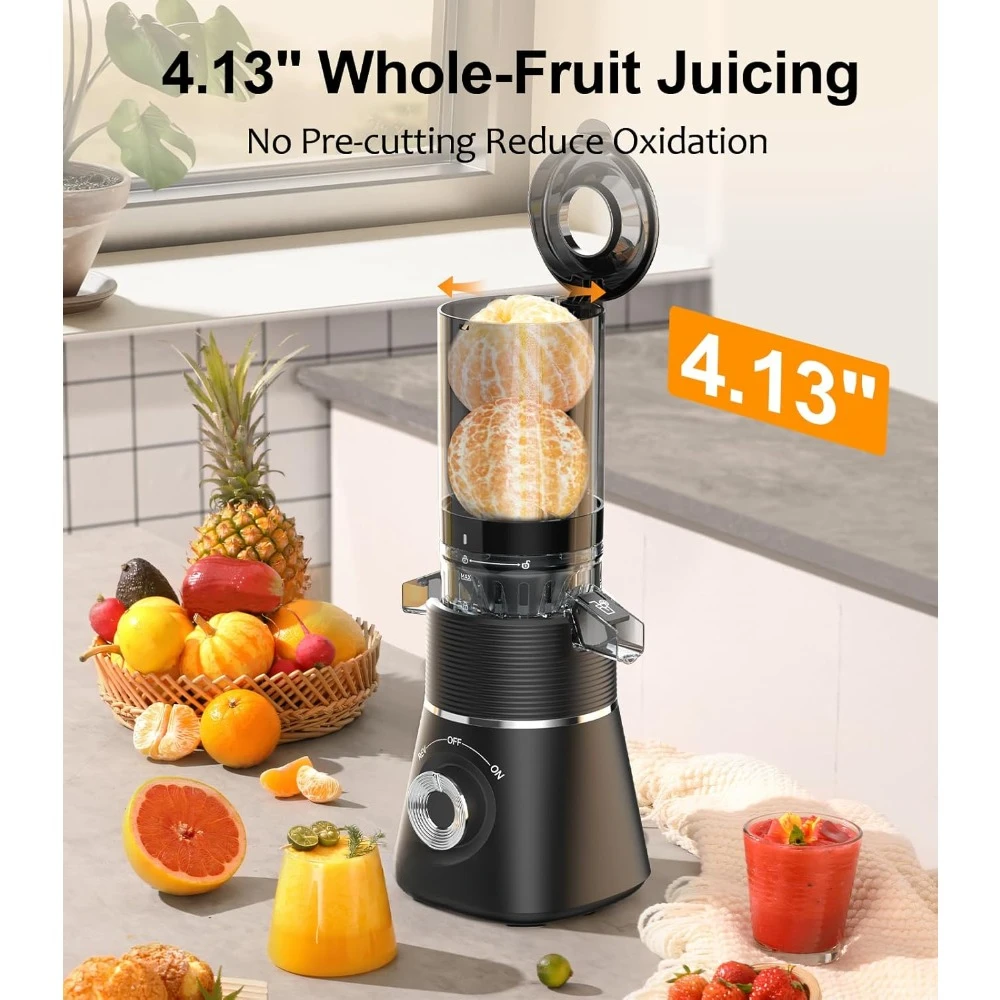 Cold Press Juicer, Zasmira Slow Masticating Juicers with 4.13