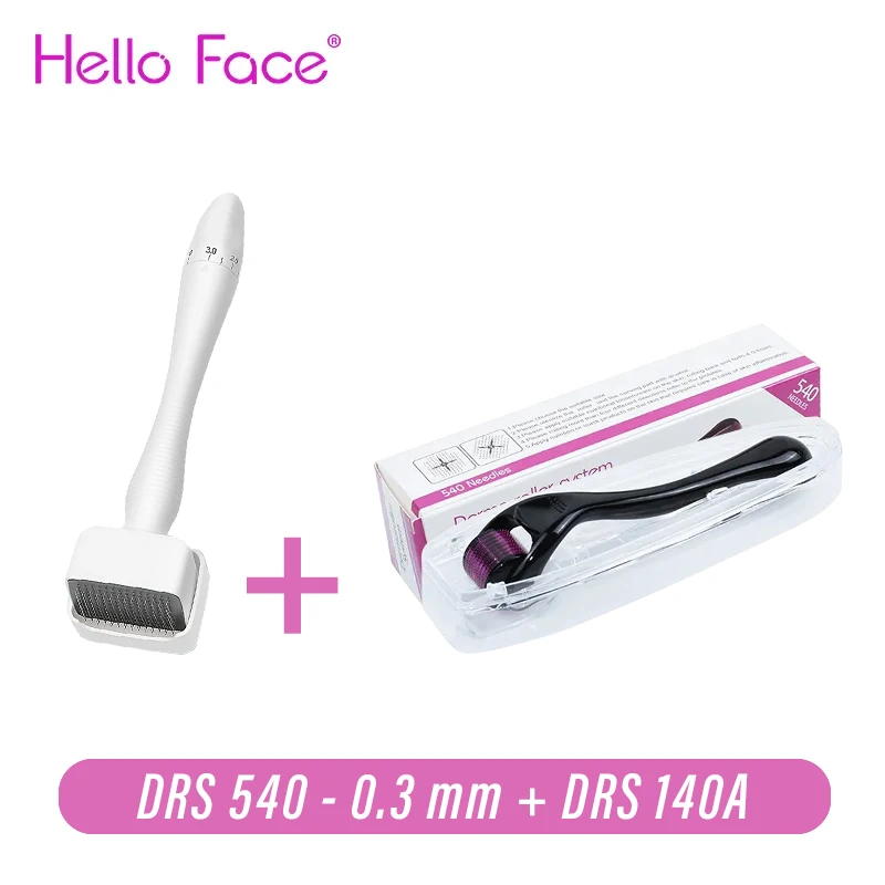 DRS 540 Derma Roller Derma Stamp 140A MicroNeedle Beard Roller 0.25 mm Needle 0.3mm Mesoroller For Skin Care Hair loss Treatment