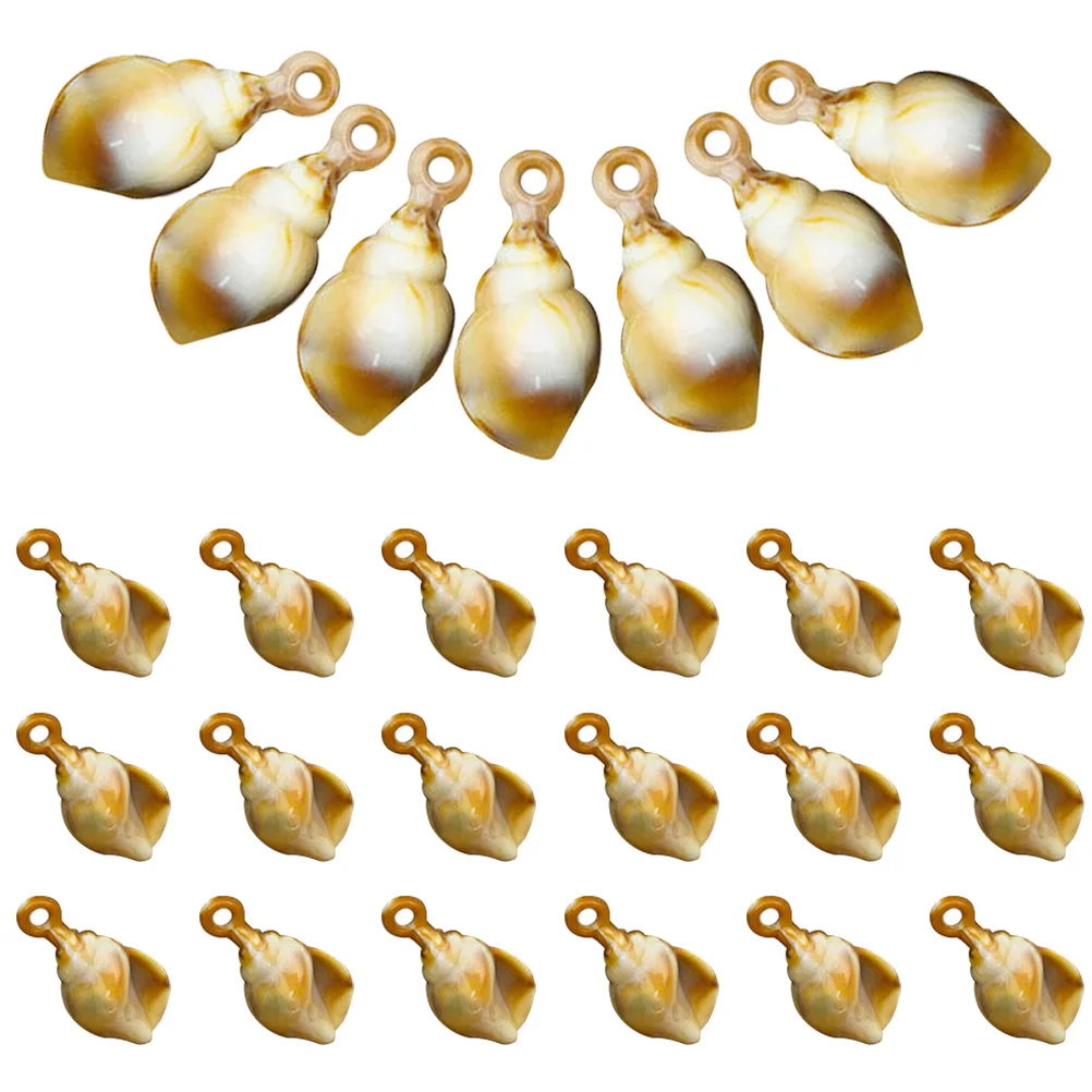 

100pcs Shell Jewelry Material Colorful Ocean Theme Conch Charms Pendant Necklace Beads Seashell Beach DIY Craft Accessories