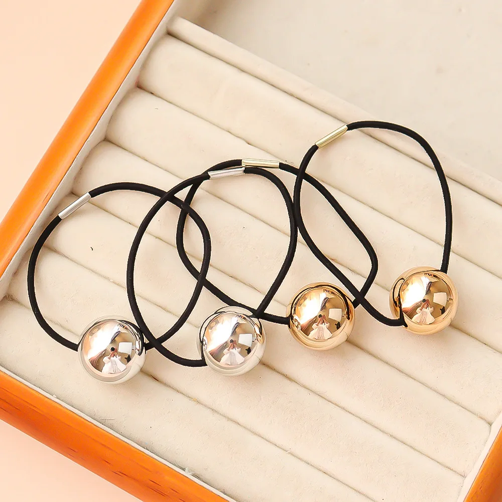 4pcs Korean Large Pearl Elastic Hair Bands Rubberband for Women Girls Hair Ties Rings Rope For Hair Accessories Ponytail Holder