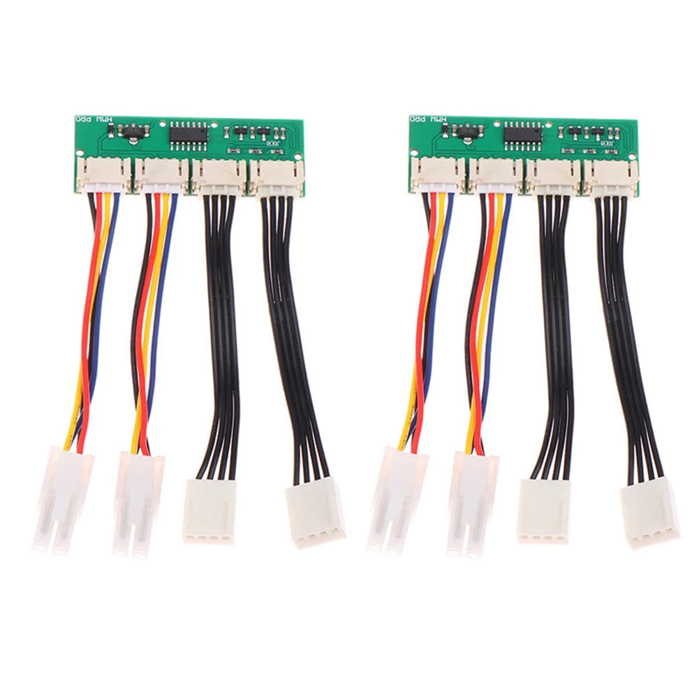 ABBZ-S19K Pro Fan Spoofer 12V 4-In-1 Square 4Pin Fan Simulator for Bitmain Antminer Fan Speed Simulator Module
