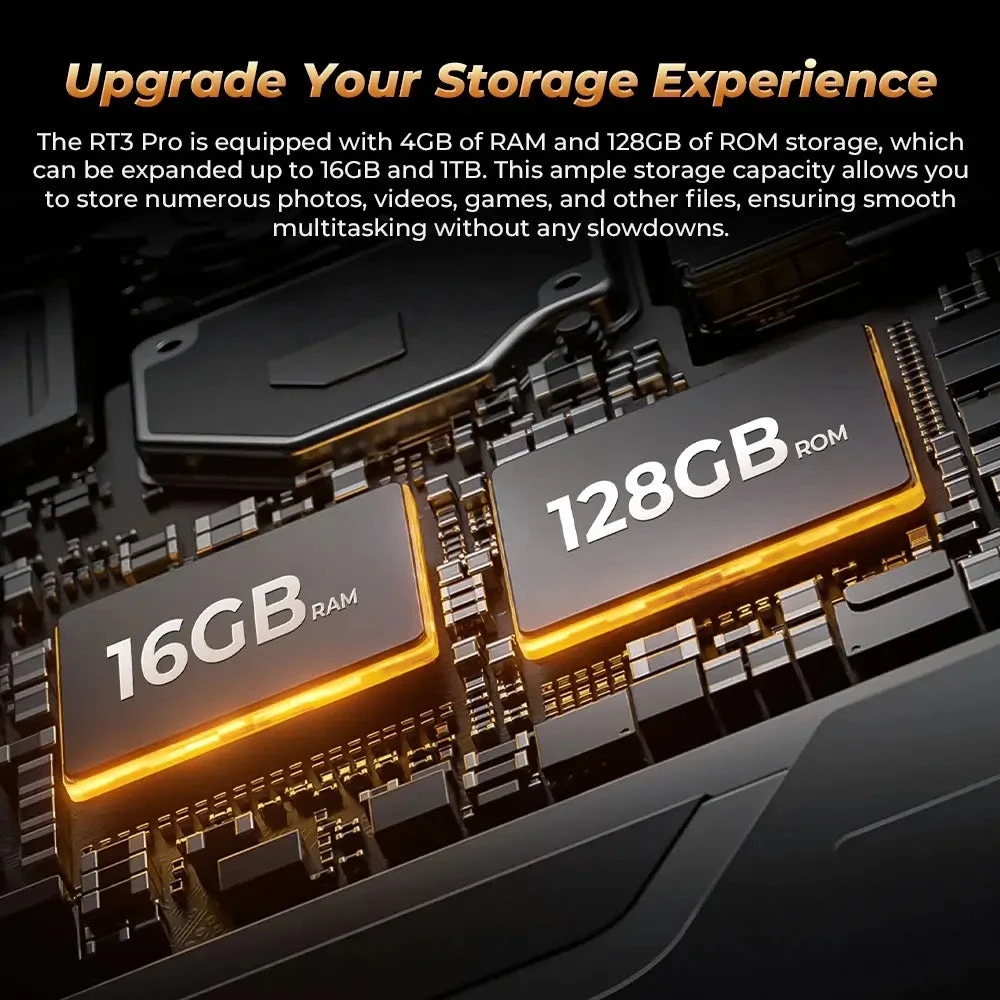 Oukitel RT3 Pro Rugged Tablet PC 4GB+128GB 8" HD IPS Screen 5150mAh Battery 16MP Camera Android 14 Support Dual SIM 4G