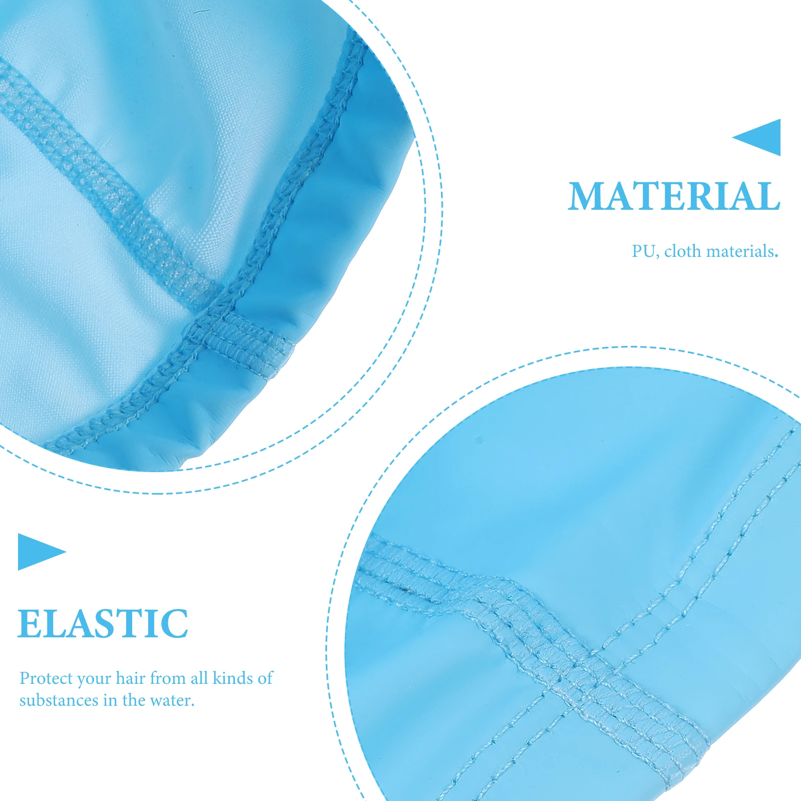

Aldult Man Swim Caps for Women Waterproof Long Hair Cloth Ponytail Fabric Swimming Hat