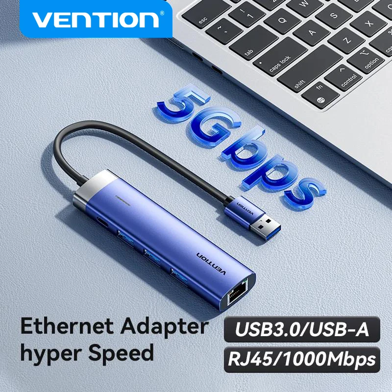 Vention-محول USB eadapter ، Mbps ، محور USB3.0 ، RJ45 Lan للماك بوك ، لابتوب ويندوز ، كمبيوتر شخصي ، شاومي مي تي في بوكس ، بطاقة شبكة محور