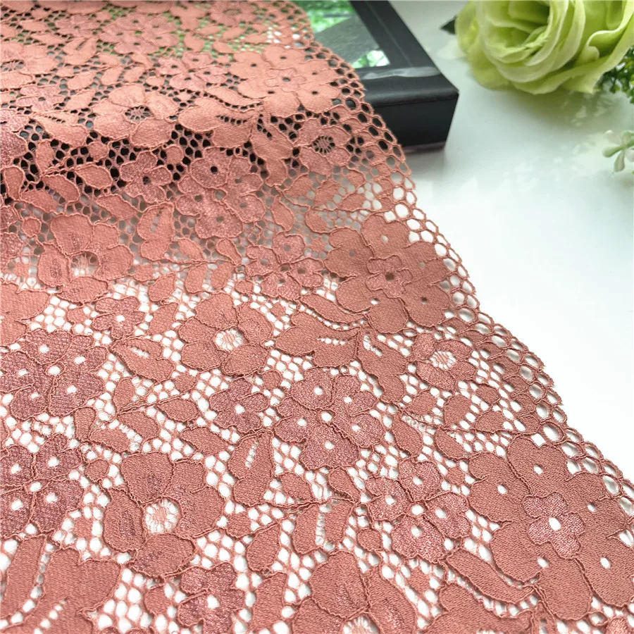 3y/lot Width 7 5/8 inch 19.50cm Dark Pink Elastic Stretch Lace Trim For Sewing Craft DIY Apparel Fabric Lace Garment Accessory