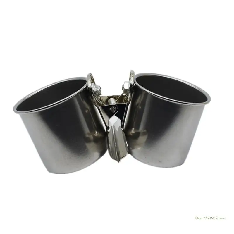 QX2E Stainless Steel Hanging Cage Birds Dish Parrot Drinking Anti Turnover Bowl Parrot Cups Bowls Container Supplies