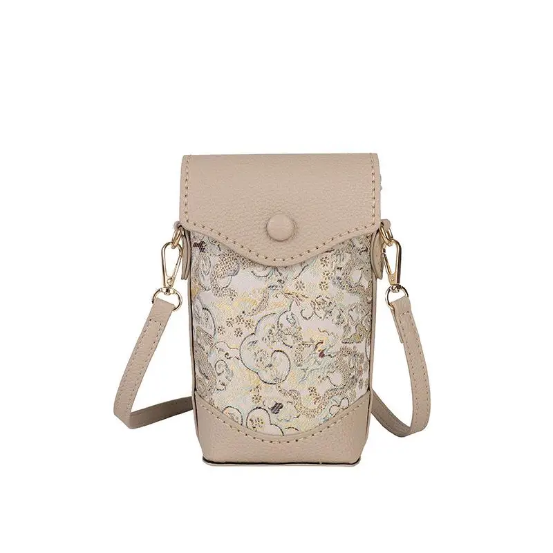 DIY Knitted Bag - Custom Retro Courtier Womens Bag - Songzhi Embroidered Crossbody Shoulder Bag - Phone Case Bag view 5