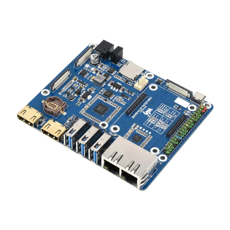 

SMEIIER Dual Gigabit Ethernet Base Board Designed for Raspberry Pi Compute Module 4, Powerful Ethernet Capability