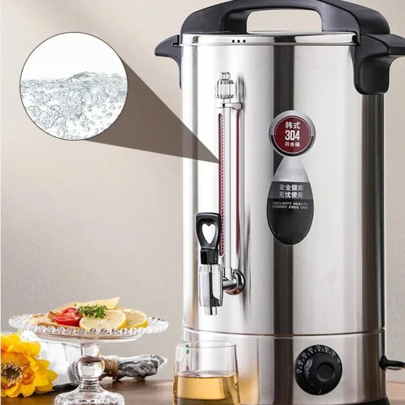Stainless Steel Electric Hot Water Boiler Adjustable Temp Commercial Insulated Water Urn with Tap & Water Level Gauge Customized