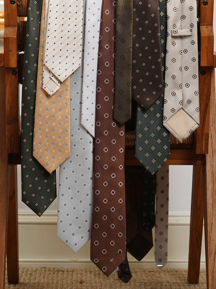 Cultum Vintage Floral Pattern Full Lined 8cm Men's Casual Business Tie Color Woven Suit Tie for Men Summer Collection