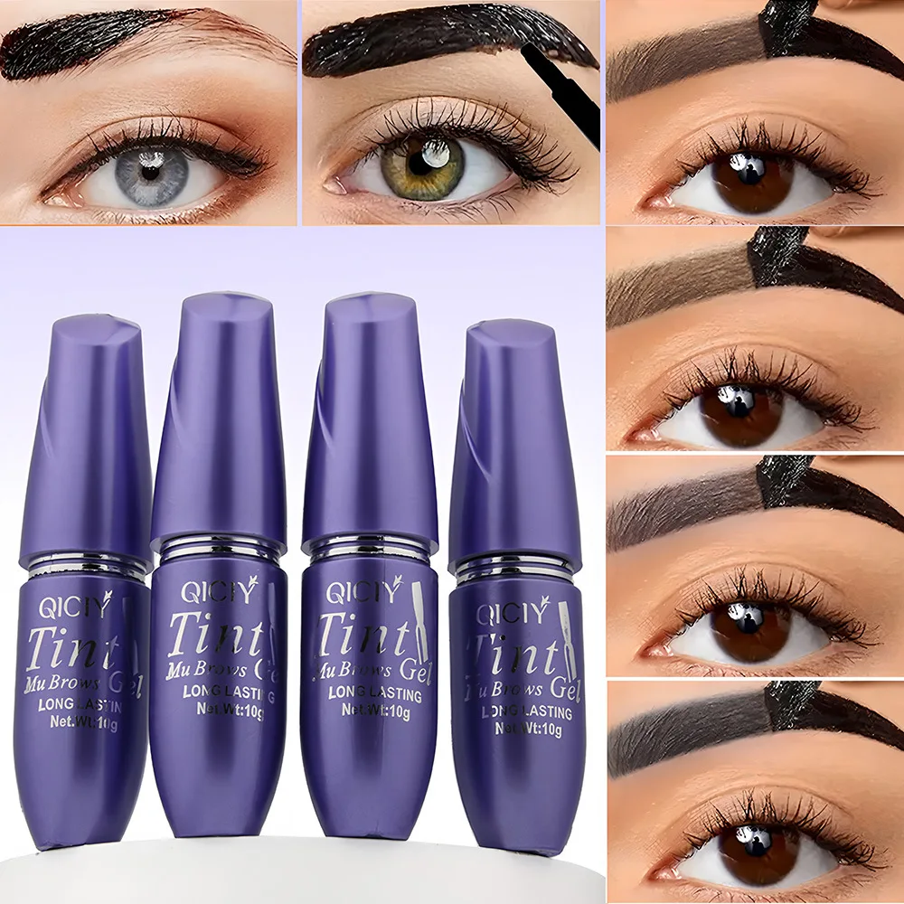 Tatuaje de larga duración, 4 colores, crema de Gel para cejas fácil de despegar, a prueba de manchas, secado rápido, lápiz de cejas impermeable, cosméticos