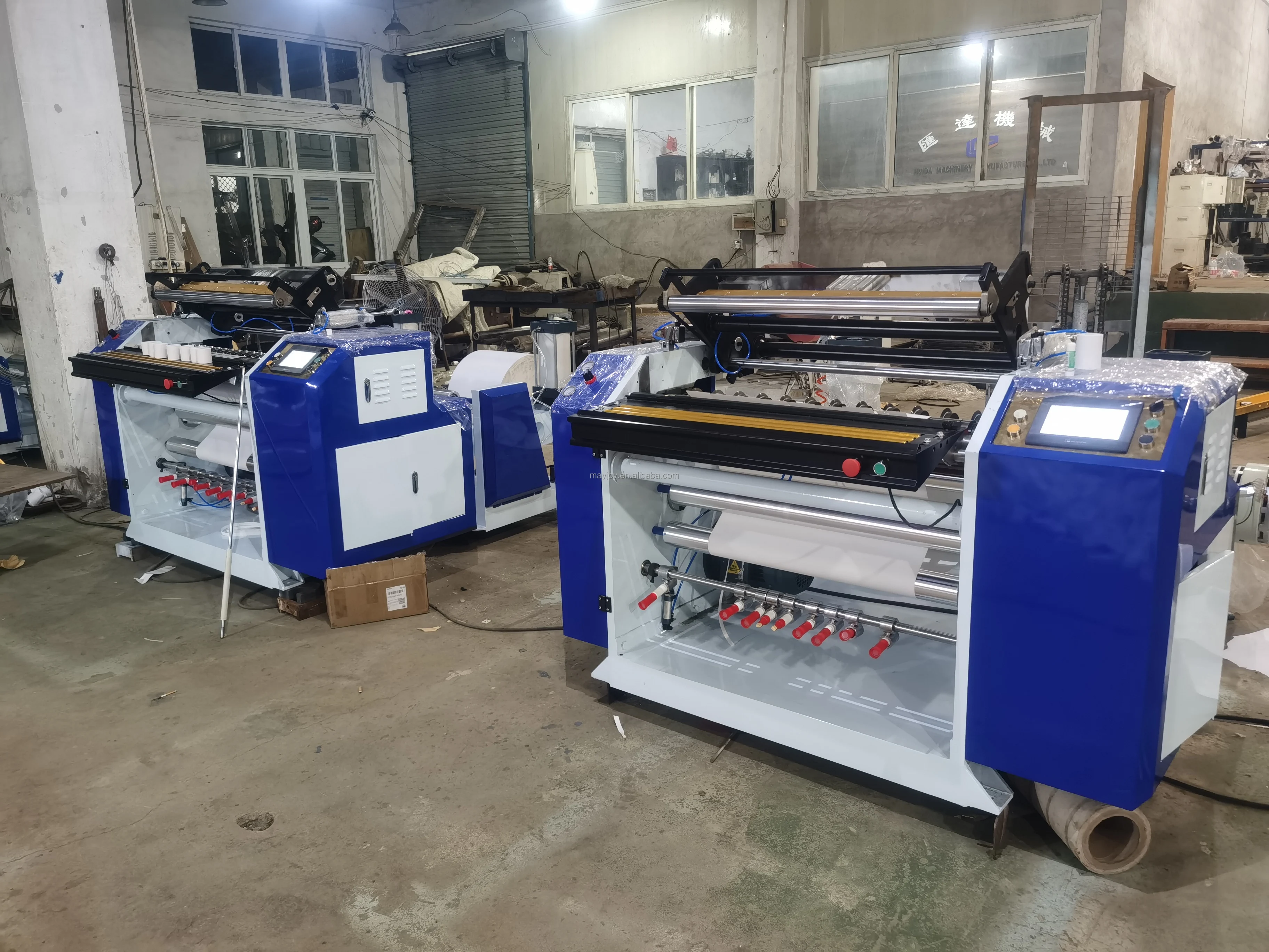Customized Automatic Thermal Paper Slitting Machine for 30 57 65 75 80mm Cash Register Coreless Thermal Paper Rewinding Machine