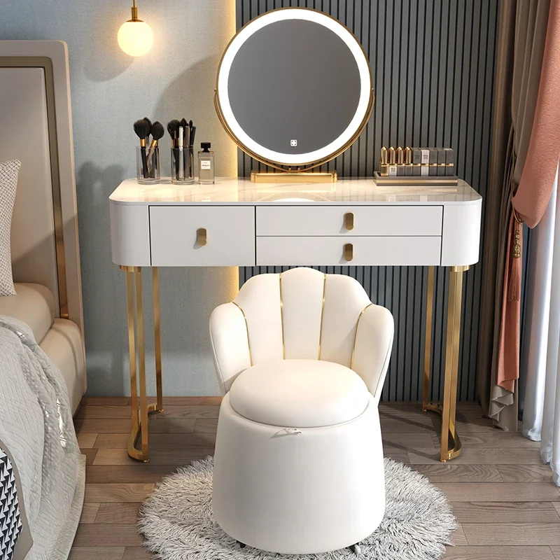 

Mirror Cheap Wood Vanity Tables Storage White Unique Makeup Vanity Tables Girl Drawer Nordic Schminktisch Bedroom Furniture