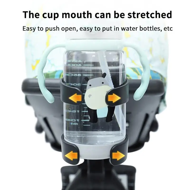 Universal Stroller Cup Holder for Baby Stroller Bike Water Bottle Compatibility with Adjustable Bracket