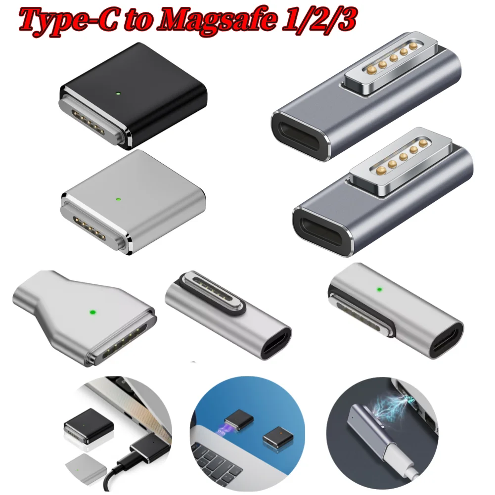 Type-C Female to Magnetic USB PD 140W PD Fast Charging Adapter
