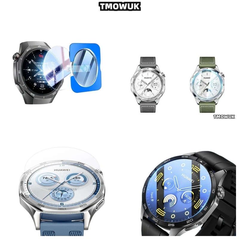 

For Huawei Watch GT5 GT4 GT3 GT2 Pro GT - Anti-Glare Tempered Glass, Anti-Scratch Privacy Protector, One-Click Peel & Apply (46/