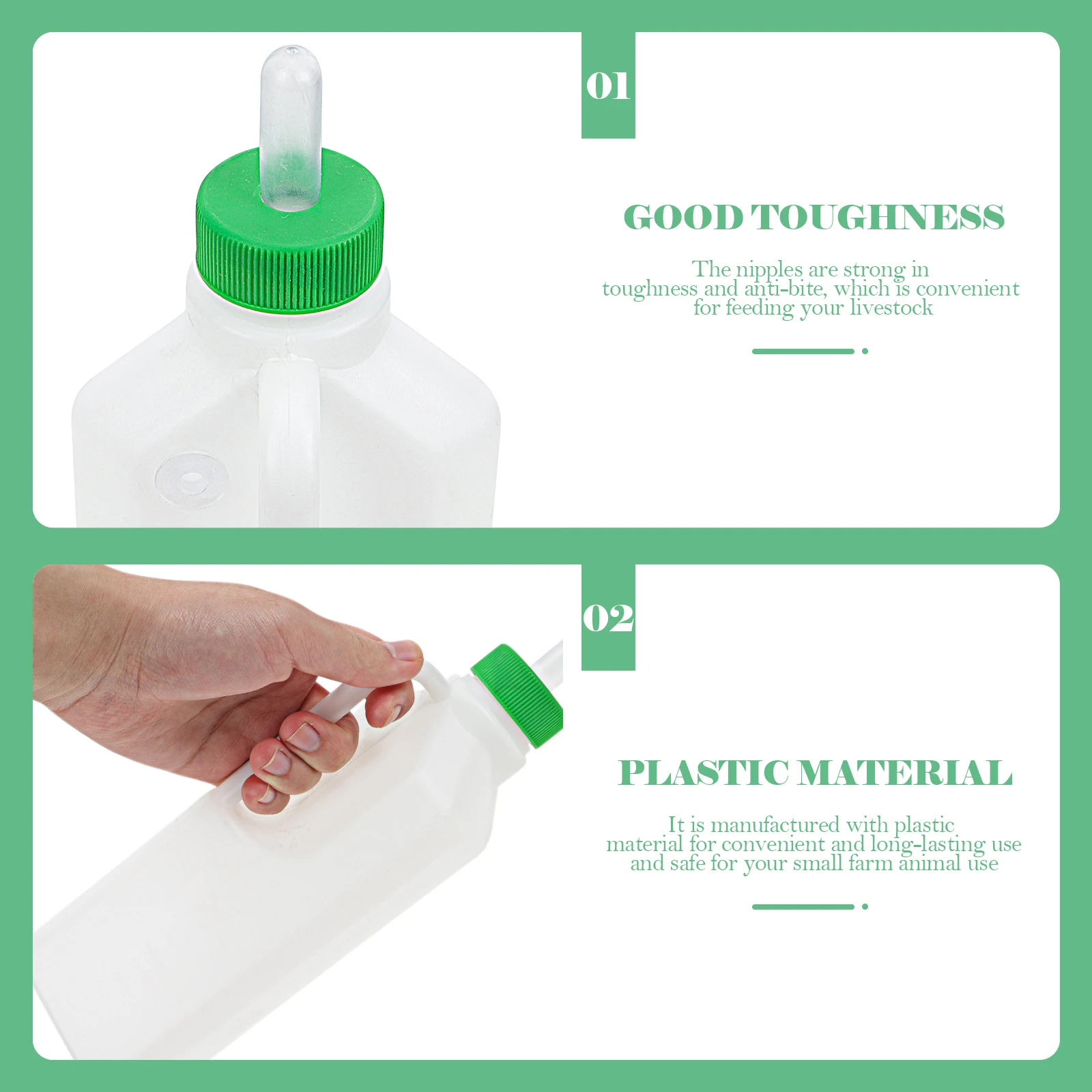 

Lamb Feeding Bottles 850ml Large Capacity Durable Plastic Pacifier Sheep Milk Feeders Calf Nursing Gadgets Baby