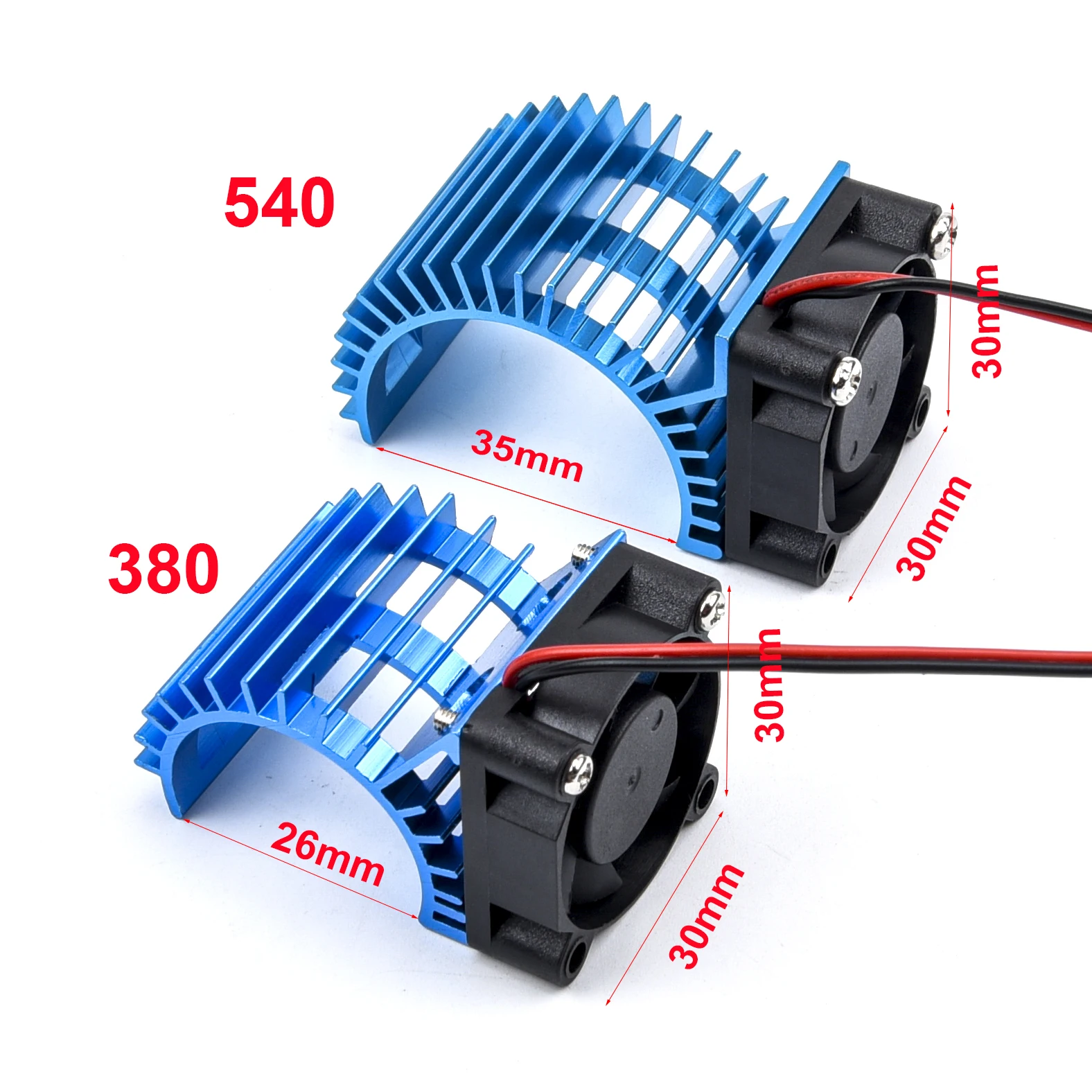 Coche eléctrico RC 380/540, cubierta a prueba de Stock de Motor eléctrico, disipador de calor, ventilador de refrigeración, traje para todos los coches modelo 1/8 1/10, piezas de control remoto