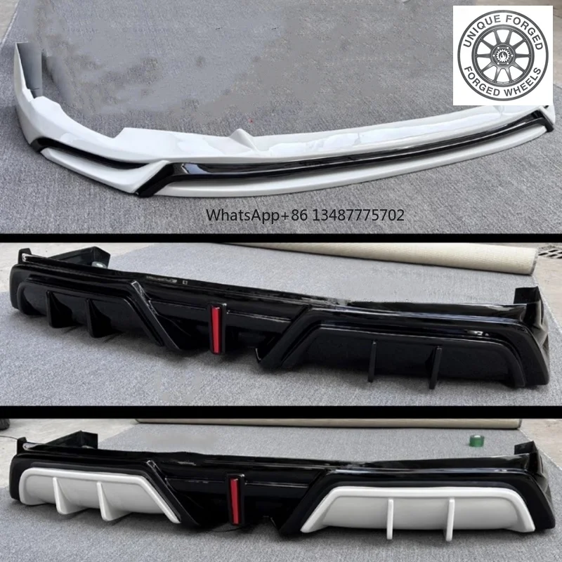 Front Splitter Rear Lip With Light Side Skirts For Hyundai Elantra 7.5th Generation 2023-2025, Modified Body Kit