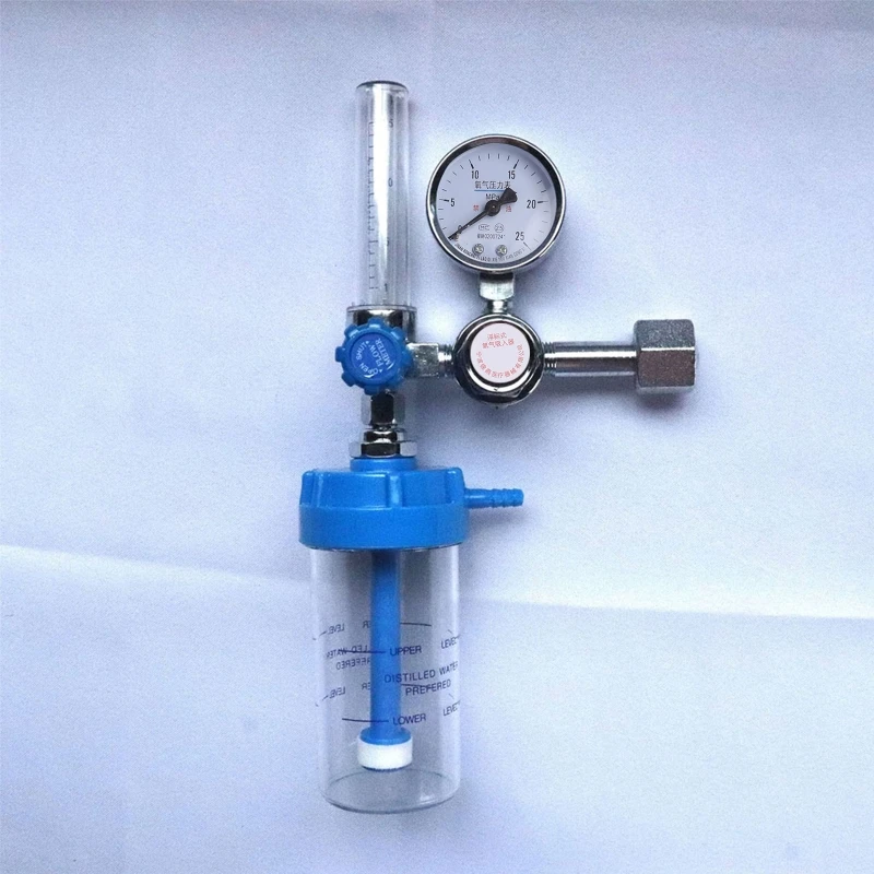 เครื่องปรับความดันทุ่นชนิดออกซิเจน Inhalator เมตรลดความดันสำหรับตัวควบคุมวาล์ว 8 ระบบจ่ายออกซิเจนอุปกรณ์