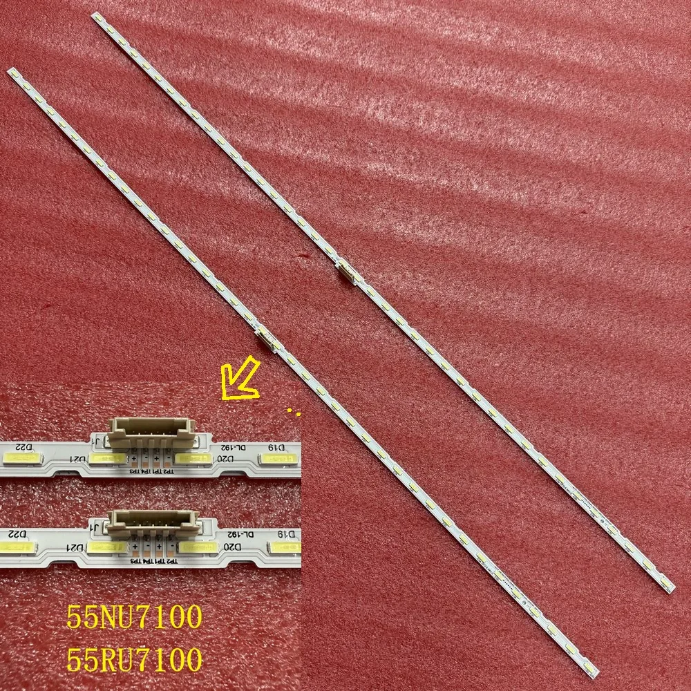 2pcs/set LED Backlight Strip 40LED for Samsung UA55RU7100K UE55NU7021K UE55NU7021KXXU UE55NU7023KXXH UE55NU7026KXXC