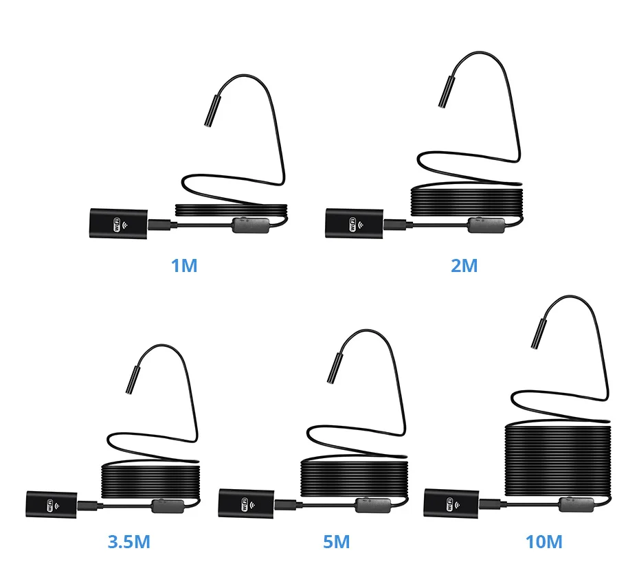 Imagem -06 - Endoscópio Industrial com Fio Macio Mini Câmera Endoscopia Tubular Endoscópio Automotivo Inspeção de Esgoto em Wifi hd 1080p