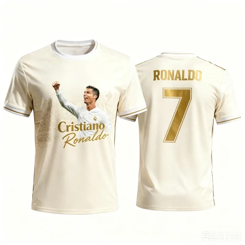 2026 New Cristiano Ronaldo Portugal Team Full-Color Print T-Shirt, Signature Style, Unisex Fan Sports Casual Short-Sleeve view 6