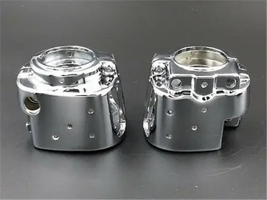 Motorcycle Chrome Handlebar Switch Cover for 96-12 Harley Softail Dyna Sportster V-rod FXST view 2