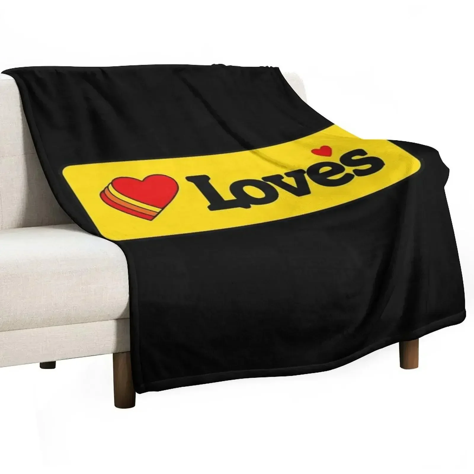 LOVES TRUCK STOP WOMEN Throw Blanket Shaggy Flannel Fabric Blankets