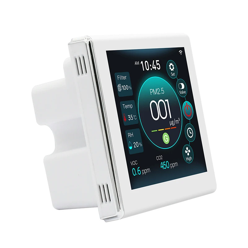 AC220V 3 Speeds 4 Inch Color Screen Factory Directly Heat Recovery Ventilation Unit Energy Ventilation System Controller