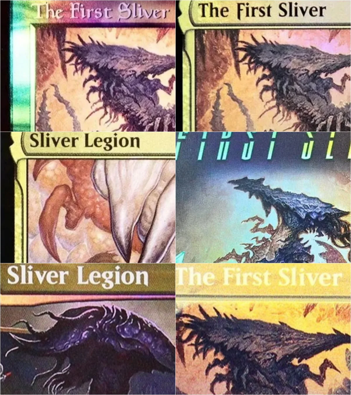 "The First Sliver/Sliver Legion" TCG - Cartas Proxy Mágicas Negras de Primera Calidad para Juego de Mesa, Cartas Coleccionables