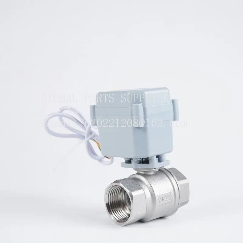 Mini Stainless Steel 2‑Way Motorized Ball Valve DC24V, 2‑Wire Power‑Off Reset Normally Open Normally Closed For Solenoid Valve