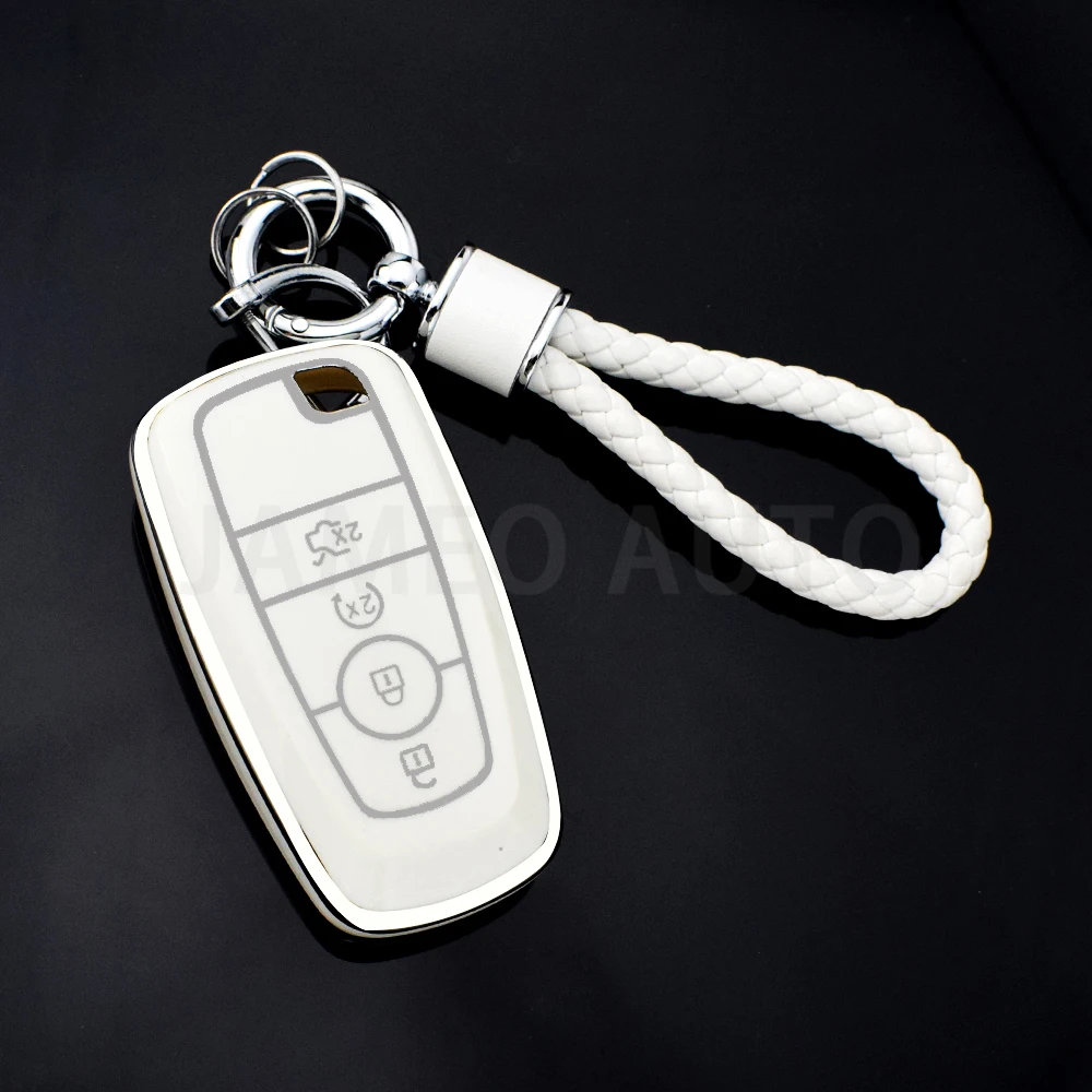 For Ford Fusion Mustang Explorer F150 F250 F350 EcoSport Edge S-MAX Ranger Lincoln Mondeo 4 Buttons Car Key Case Full Cover