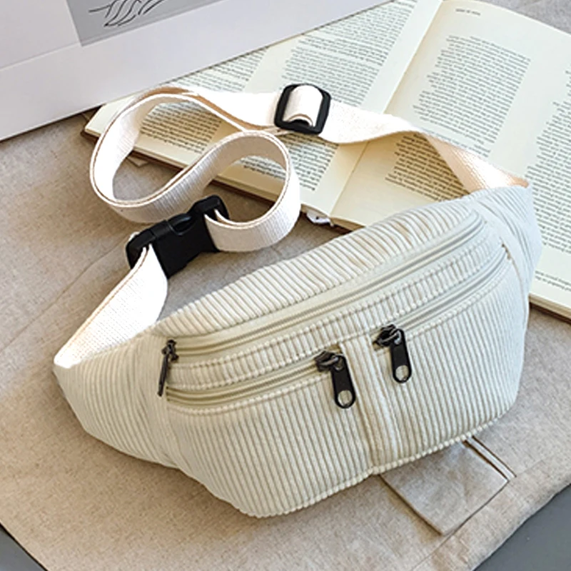 

Практичная универсальная вельветовая поясная сумка, многоцветная, с регулируемым ремнем, легкая для повседневного использования, повседневная функциональная стильная сумка