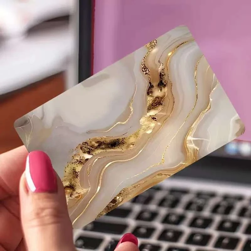Hot Selling New Bank Card Membership Card Decorative Stickers Creative Flowing Sand Patterns Home Decorative Graffiti Stickers