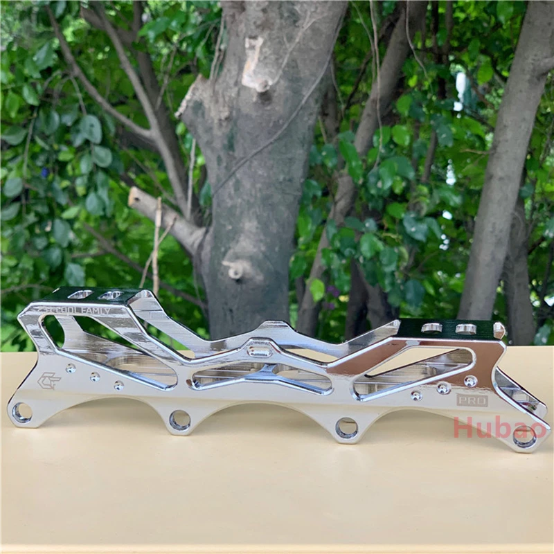 Inline Skate Frame Aluminum Skate Base Frame Bracket 4 Wheels 4*72/76/80mm Silver Roller Skates Chassis Suitable Shoe Size 35-45