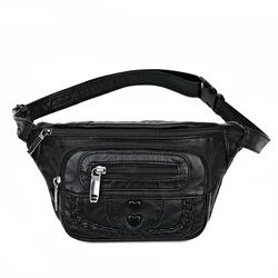 Women PU Waist Bags Luxury Women Waist Bag Fanny Pack Belt Waist Packs Laser Chest PhonePouch