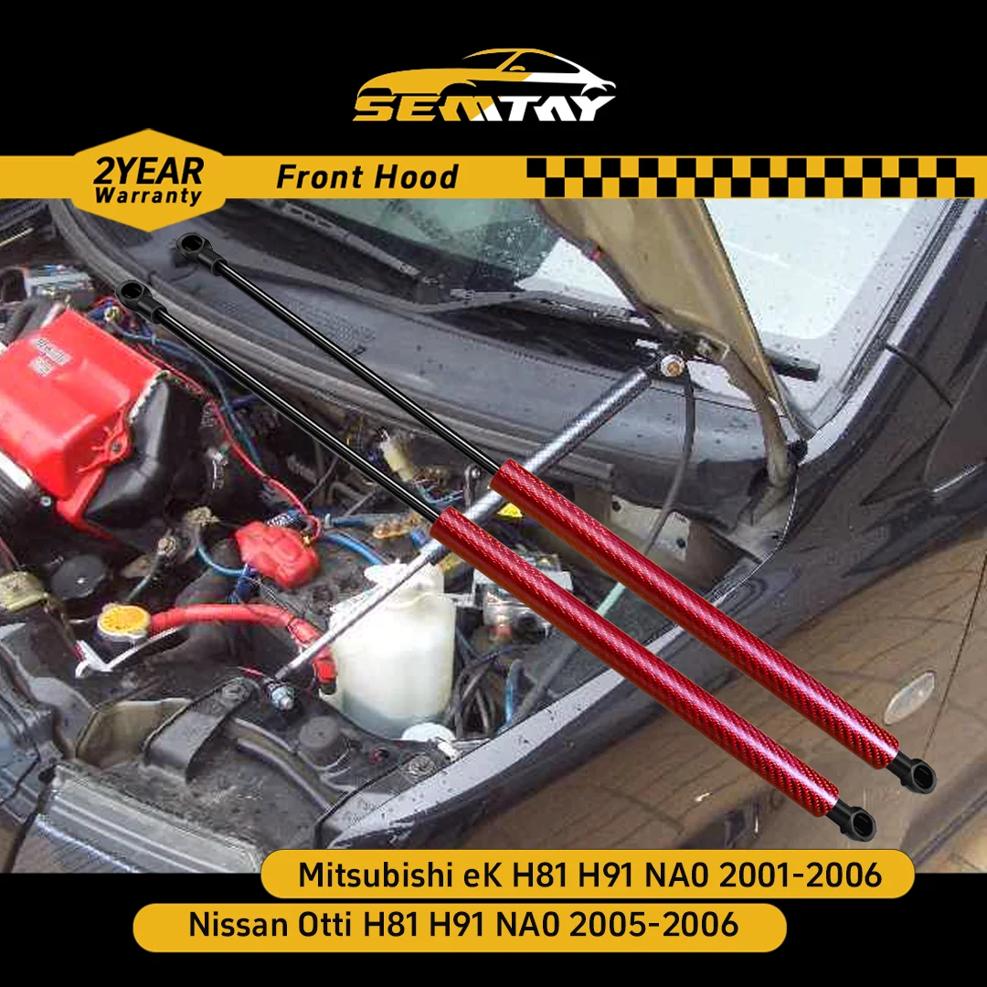 

SEMTAY Hood Struts for Otti H81 H91 NA0 2001-2006 & eK H81 H91 NA0 2005-2006 Bonnet Lift Support Shocks Dampers Auto Part