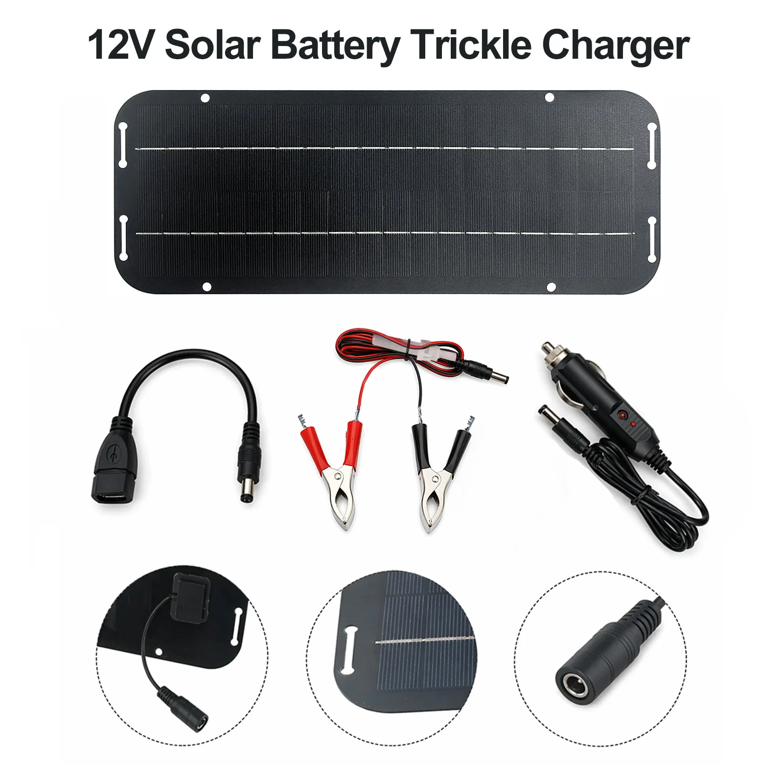 Solar Cells Solar Battery Trickle Charger 12V Olt Power Solar Panel Solar Battery Charger