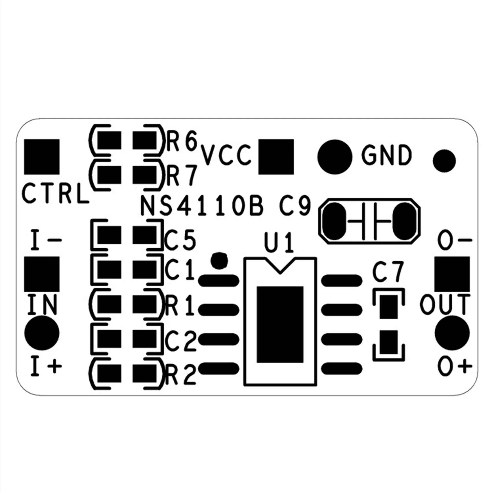 A57G-2PCS 차동 증폭기 보드 18W 디지털 클래스 D/AB NS4110B 전압 6-14V 오디오 전력 증폭기