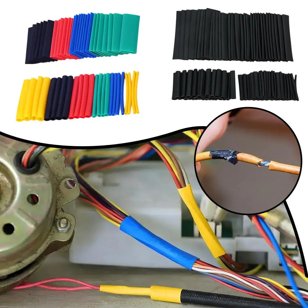 127/328/580Pcs Heat Shrink Tubing Kit EVA Material in - Ideal for Electrical Insulation, Repairs, and Wire Conne