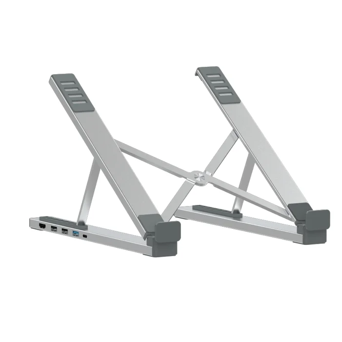 Multifunctional Foldable Height Adjustable USB Dock Stand For Laptops Tablets Home Office Use