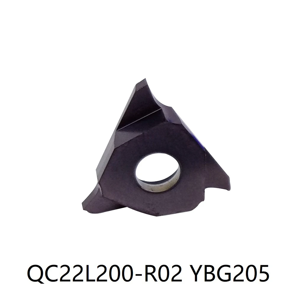 

YBG205 QC22L150-R02 QC22L175-R02 QC22L200-R02 ZCC Parting inserts for machining steel and stainless steel QC series