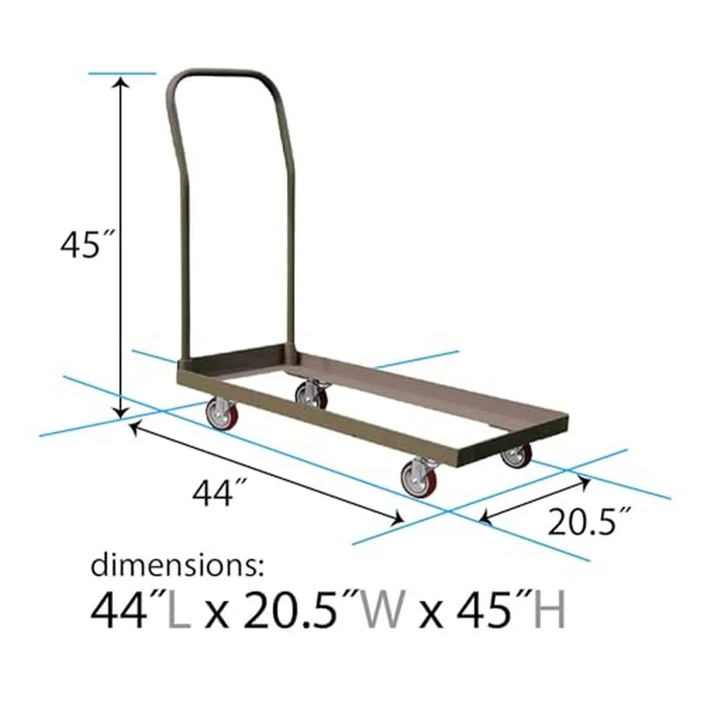 Folding Chair Cart with Wheels Heavy Duty Chair Dolly Rack