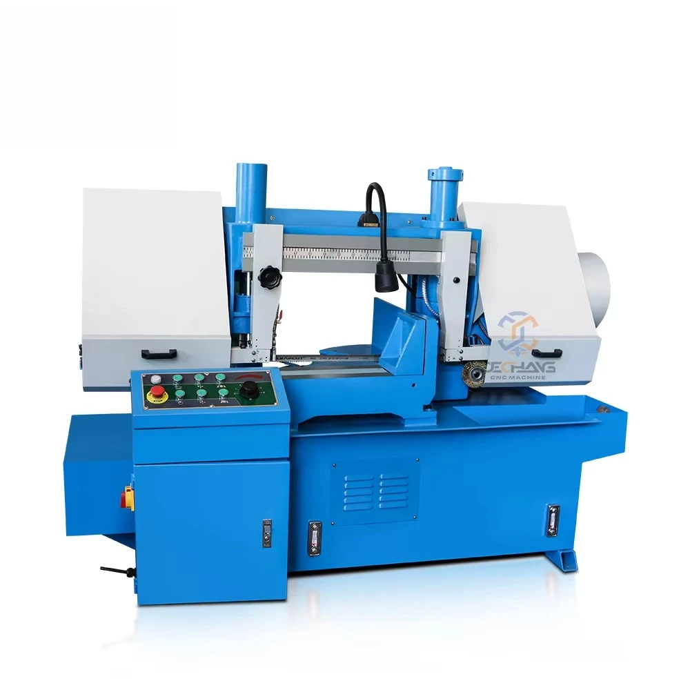 GHZ4228 High Precision Band Saw Machine Adjustable Rotation Angle Metal Cutting Tool Mechanical Tension Method Core Motor