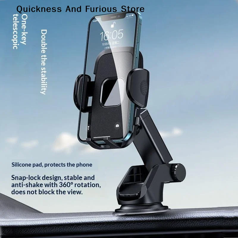 【MO】Universal Car Phone Mount 360 Degree Rotation Silicone Pad For Dashboard Windshield Commute Use