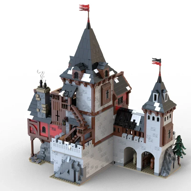Medieval Model Moc Building Blocks Wolf Lord`s Castle Model Technology  Bricks DIY Assembly Famous Movie Model Toys Gifts